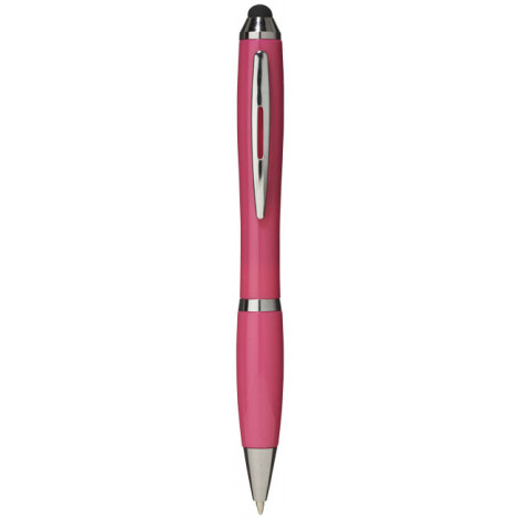 Barevné kuličkové pero a stylus Nash s barevným úchopem