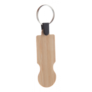 přívěšek na klíče se žetonem z bambusu
