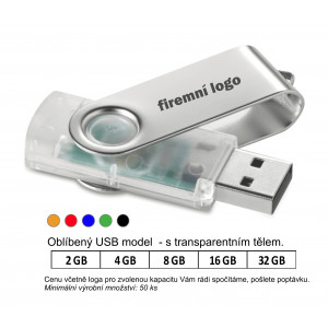 USB flash disk TWISTER TRANSPARENT.