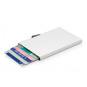 RFID hliníkové pouzdro na karty C-Secure, stříbro