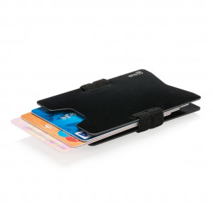 Minimalistická hliníková peněženka RFID s ochranou, černá