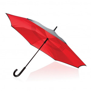 23” manuální reverzní deštník, červená